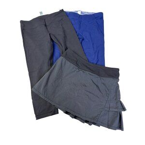 Ivivva By Lululemon Girls Navy Blue Ruched Leggings Size 12 Polyester/Spandex